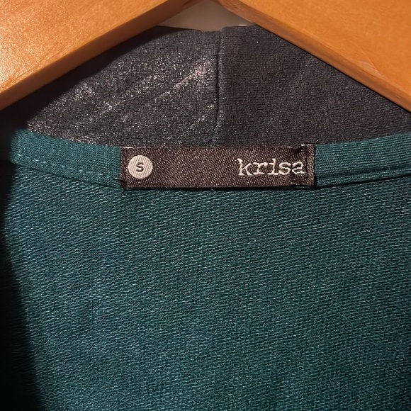 Krisa Coated Draped Cotton Moto Cardigan Jacket - Picture 3 of 8